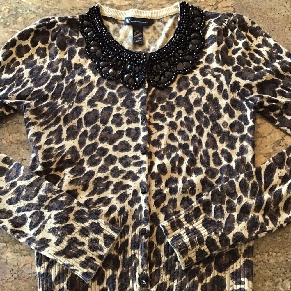 Gorgeous animal print cardigan by INC